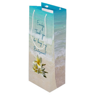 Bridesmaid Personalised Thank You From Bride Wine Gift Bag