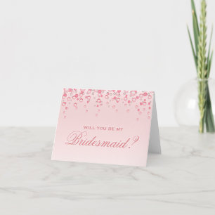 Bridesmaid? Pink Blush Invitation