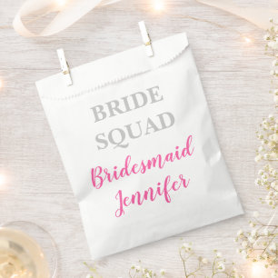 Bridesmaid Pink Custom Name Wedding Bachelorette F Favour Bag