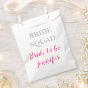 Bridesmaid Pink Custom Name Wedding Bachelorette Favour Bag