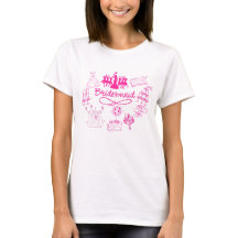 BRIDESMAID Pink Doodle Sketch Wedding Images