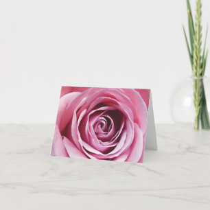 Bridesmaid pink rose bud detail card