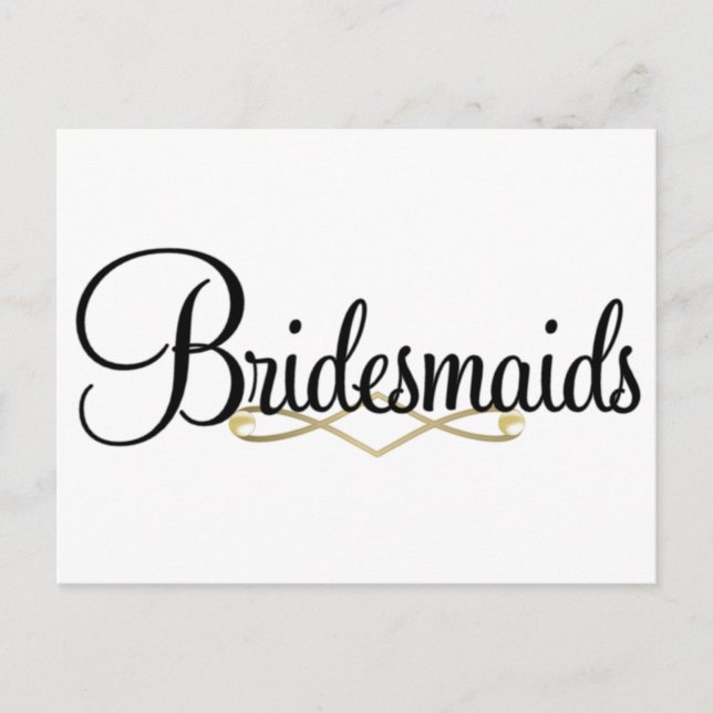 Bridesmaid Postcard (Front)