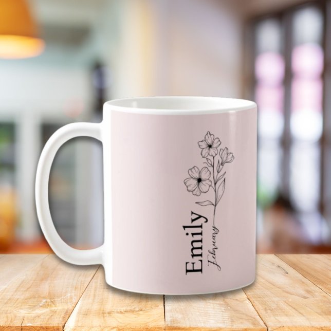 Bridesmaid Primrose Birth Month Flower February  Coffee Mug (Bridesmaid Primrose Birth Month Flower February Coffee Mug)