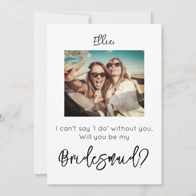 Bridesmaid Proposal Card (Front)