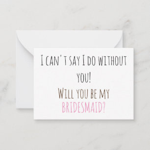 Bridesmaid proposal card