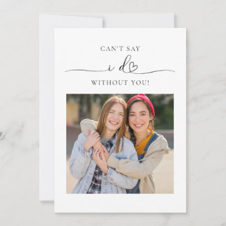 Bridesmaid Proposal Card Modern Minimalist Simple