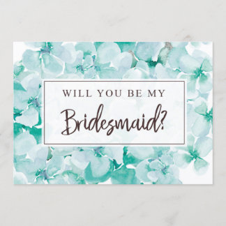 Bridesmaid Proposal Card | Teal
