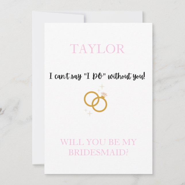 Bridesmaid Proposal Cards  (Front)