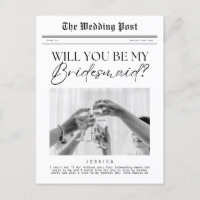 Bridesmaid Proposal, Customisable Newspaper