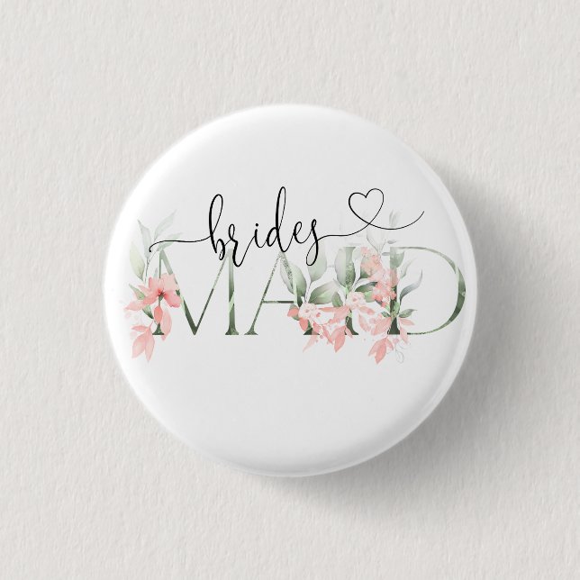 Bridesmaid Proposal Gift Bachelorette Party Favour 3 Cm Round Badge (Front)