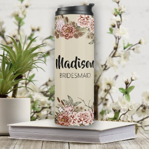 Bridesmaid Proposal Gift Customised Bridal Shower Thermal Tumbler