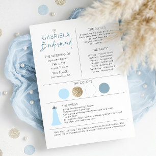 Bridesmaid Proposal & Information Dusty Blue