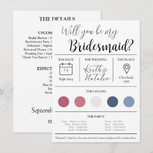 Bridesmaid Proposal Invitation