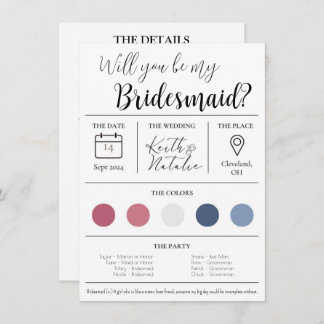Bridesmaid Proposal Invitation