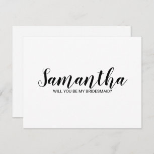 Bridesmaid Proposal   Modern Script Invitation