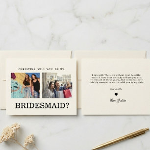 Bridesmaid Proposal Photo Card