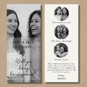 Bridesmaid Proposal Photo Card with Memory Collage