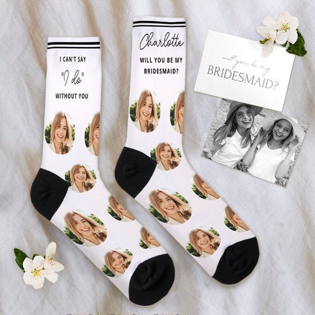 Bridesmaid Proposal Photo Crew Socks (Creator Uploaded)