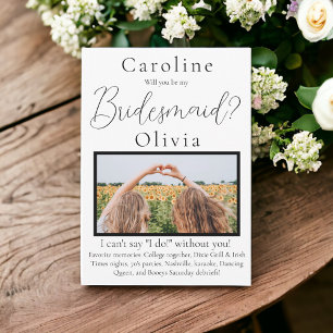 Bridesmaid Proposal Photo Favourite Memories Invitation