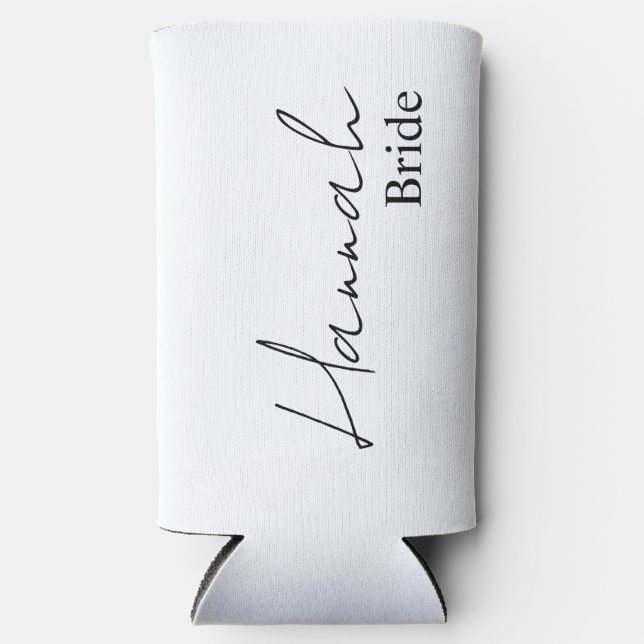 Bridesmaid Proposal Slim Can Coolers with names .  (Front)