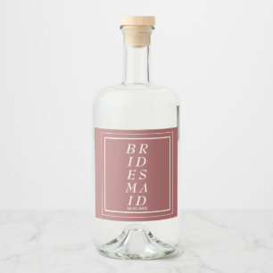 Bridesmaid Proposal Wedding Party Favours - Liquor Bottle Label