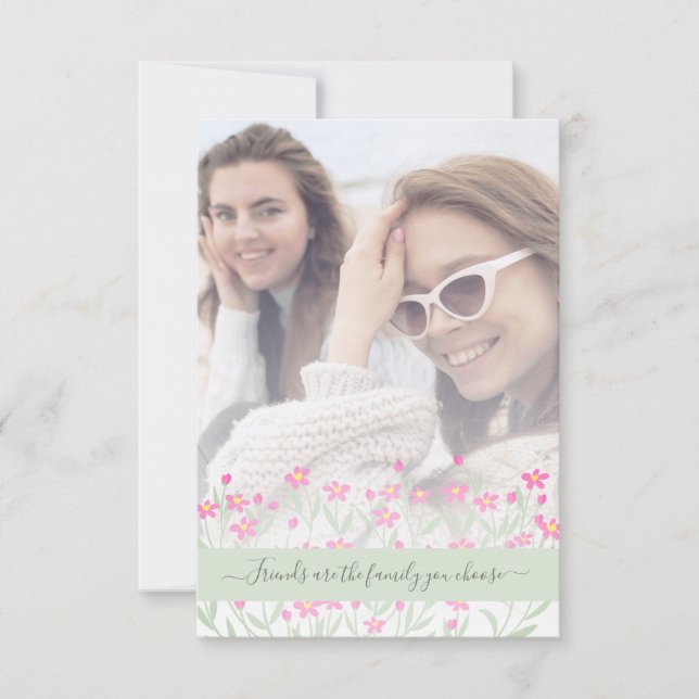 Bridesmaid Proposal with Selfie Wildflowers Border (Front)