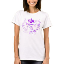 BRIDESMAID Purple Doodle Sketch Wedding Images