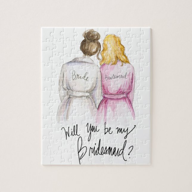 Bridesmaid? Puzzle Br Bun Bride Bl Waves Bm (Vertical)