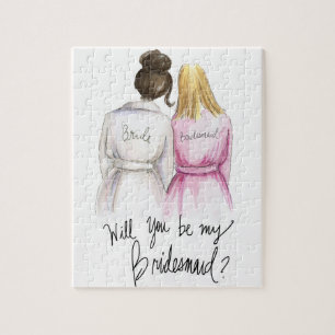 Bridesmaid? Puzzle Dk Br Bun Bride Bl Long Bm