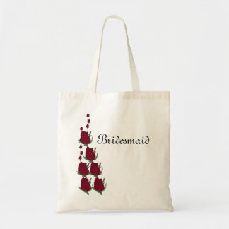 Bridesmaid red rose wedding bag