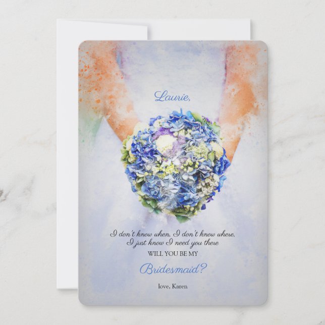 Bridesmaid Request Card (Front)