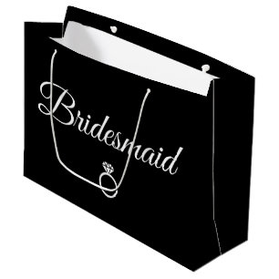 Bridesmaid ring large gift bag