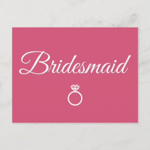 Bridesmaid ring postcard