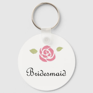 Bridesmaid Rose Key Ring