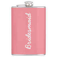 Bridesmaid Salmon Pink Wedding Bridal Gift Favour