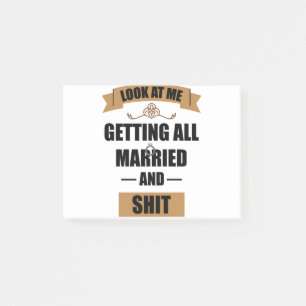 Bridesmaid Shirt Drunk Bachelorette Party Wedding Post-it Notes