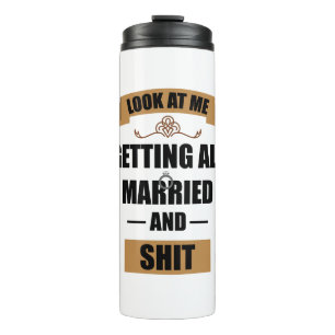 Bridesmaid Shirt Drunk Bachelorette Party Wedding Thermal Tumbler