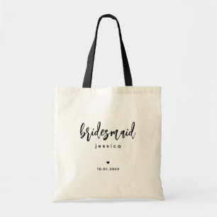 Bridesmaid   Simple Stylish Modern Script Tote Bag