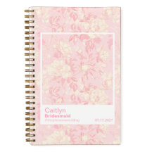 Bridesmaid Soft Peach Floral Pattern Swatch
