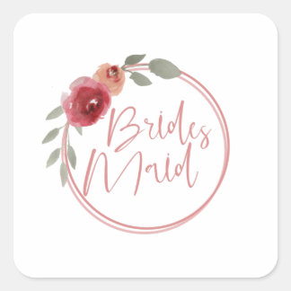 Bridesmaid Square Sticker