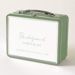 Bridesmaid Survival Kit Sage Green Modern Box