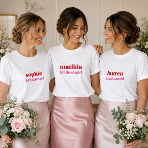 Bridesmaid T-Shirts Bridal Party Bachelorette