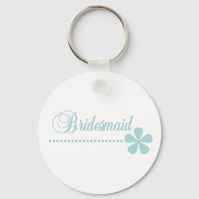 Bridesmaid Teal Elegance Key Ring (Front)