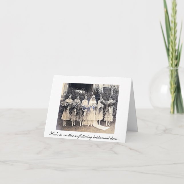 Bridesmaid Thank You Card2 Card (Front)