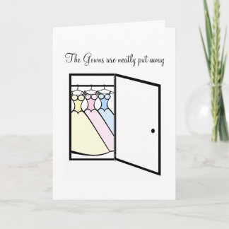 Bridesmaid Thank You - Closet of Gowns Card