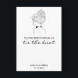 Bridesmaid Thank You Hair Tie Scrunchie Holder Enclosure Card<br><div class="desc">Place a scrunchie or hair tie around the card for an adorable and useful way to thank your bridesmaids.</div>