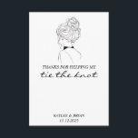 Bridesmaid Thank You Hair Tie Scrunchie Holder Enclosure Card<br><div class="desc">Place a scrunchie or hair tie around the card for an adorable and useful way to thank your bridesmaids.</div>