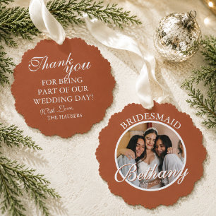 Bridesmaid Thank You Keepsake Wedding Tree Decoration Card