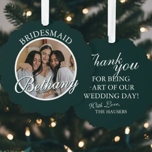 Bridesmaid Thank You Keepsake Wedding Tree Decoration Card